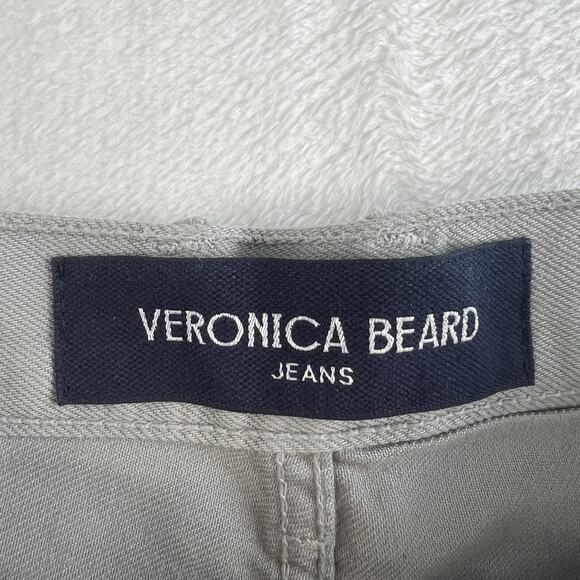 Veronica Beard Sz 23 Daniela Metallic Straight Leg Jean in Light Gunmetal Grunge - Picture 8 of 16